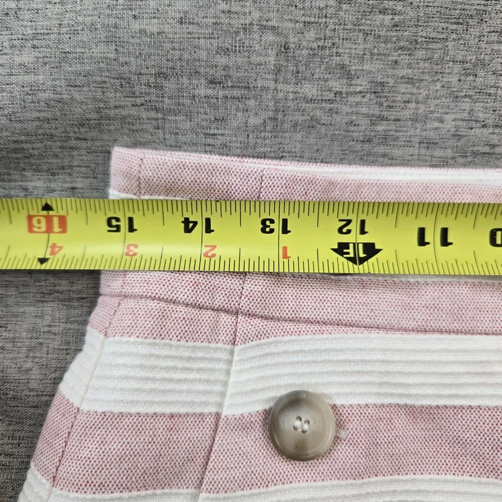 LOFT Women's A-line Knee Length Lined Skirt Back Zip Vented‎ Pink White Size 4